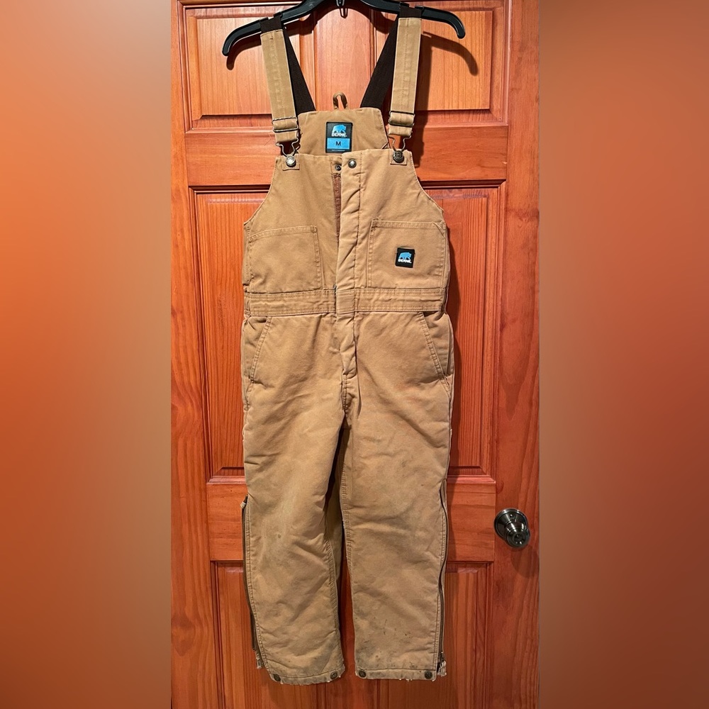 Youth Medium Tan Berne Insulated Overalls